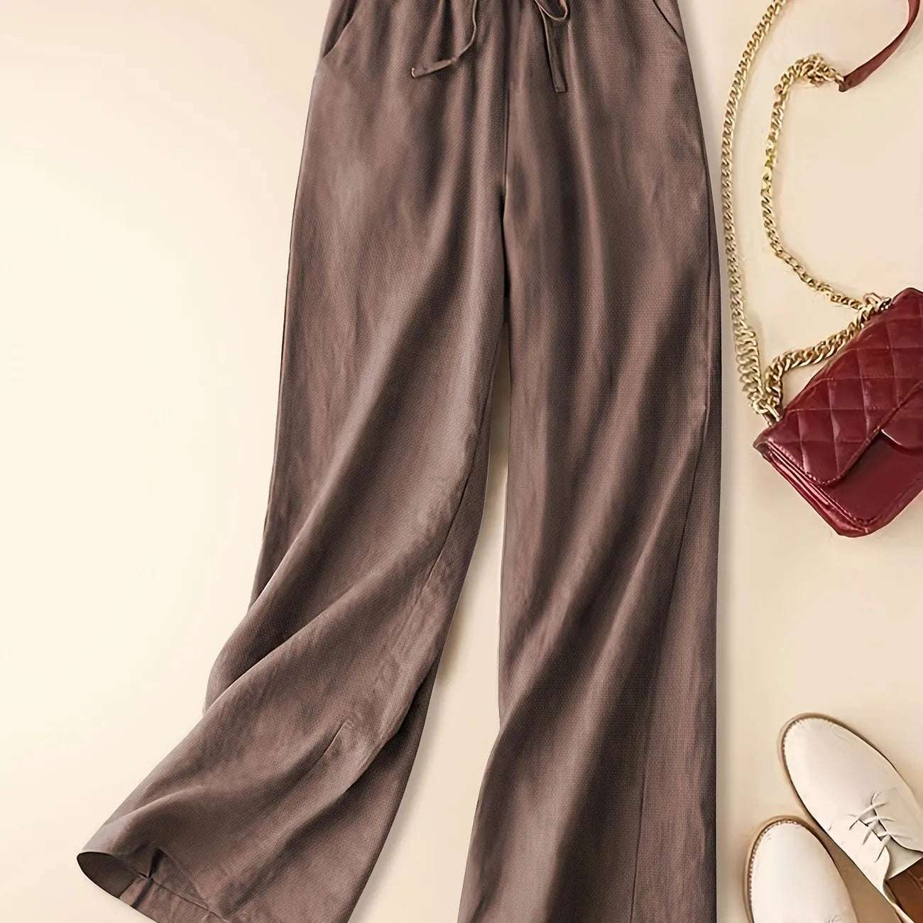 Tina - Pantalones de Lino Relax