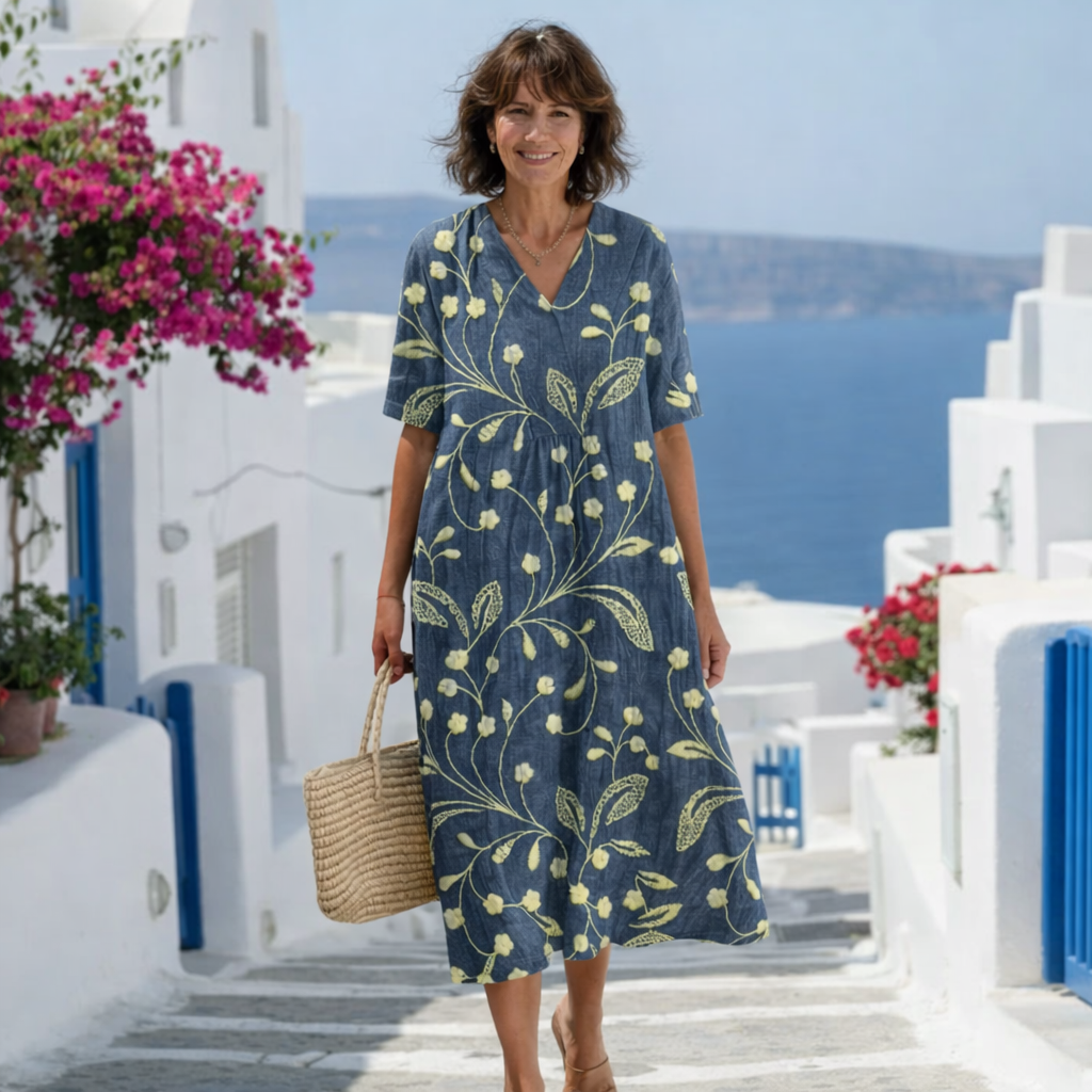 Vestido de Verano Cómodo de Estilo Italiano – Cubriente y Ligero