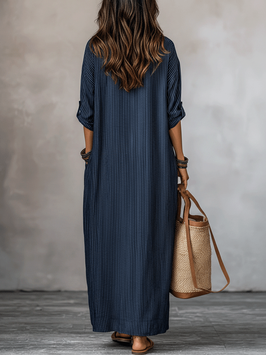 Vestido Maxi Loose-Fit Indigo Nómada