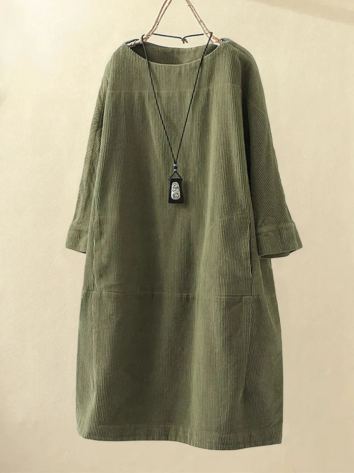 Túnica de pana vintage cómoda