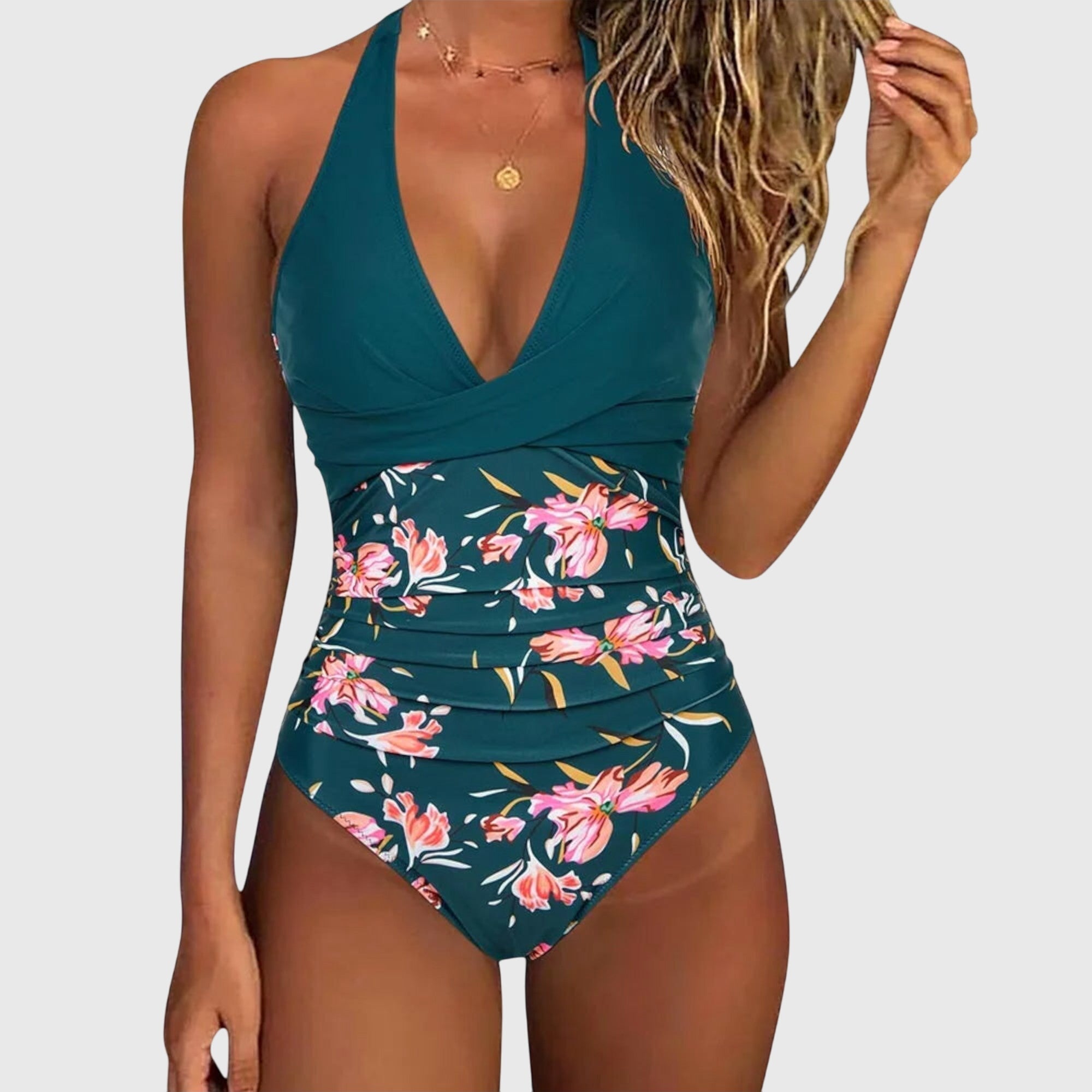 Florencia - Elegante bañador para damas con escote en V