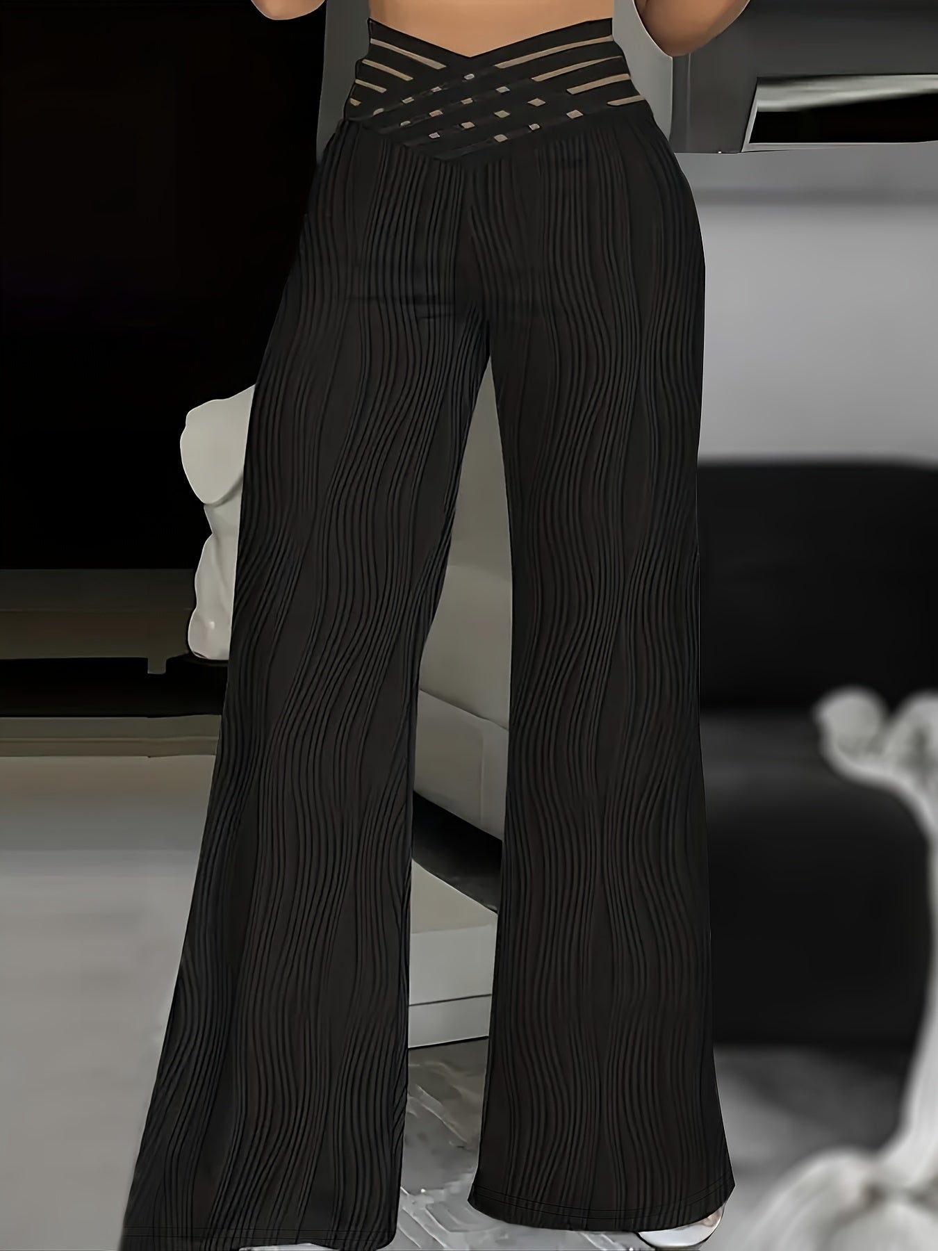 Emma | Pantalones de Cintura Alta Crisscross
