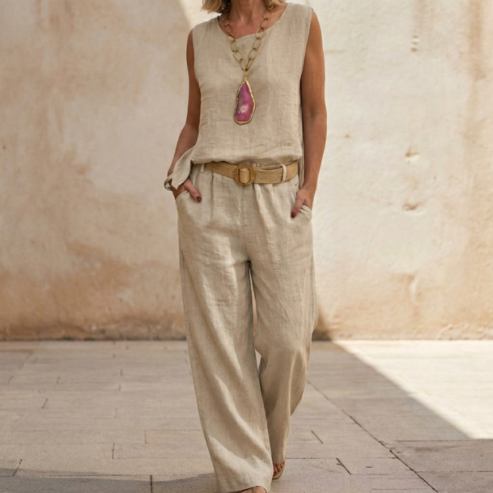 Paloma | Conjunto de Top Sin Mangas y Pantalones Cortos Bohemios