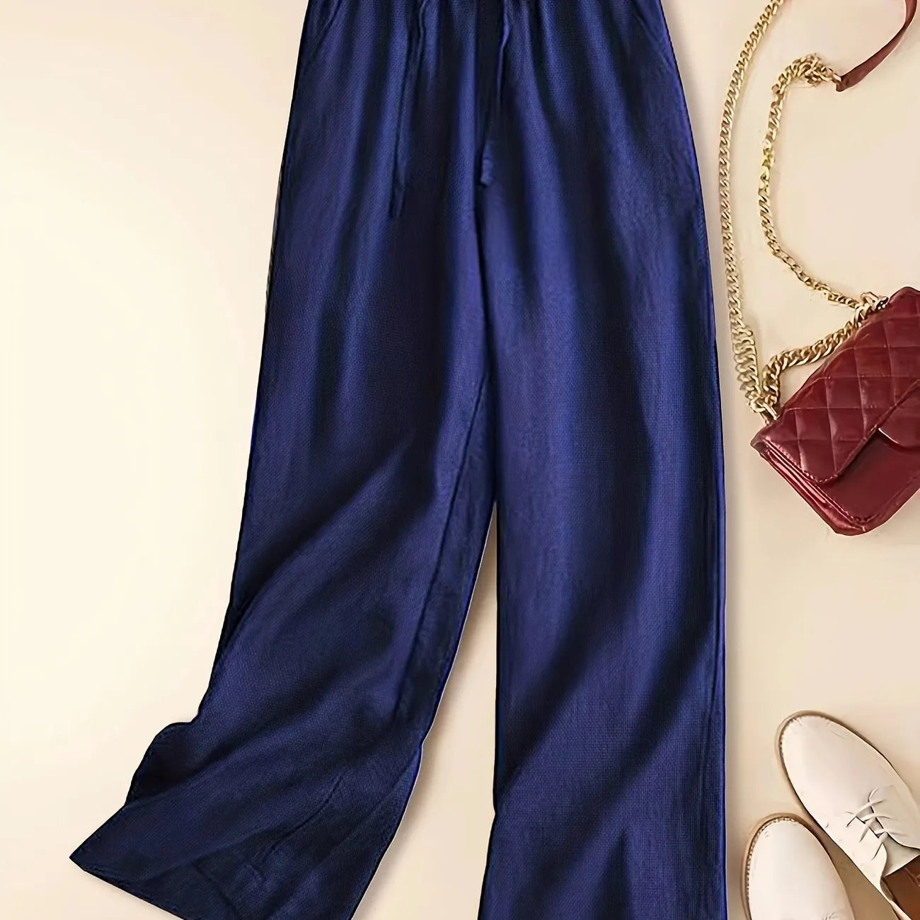 Tina - Pantalones de Lino Relax