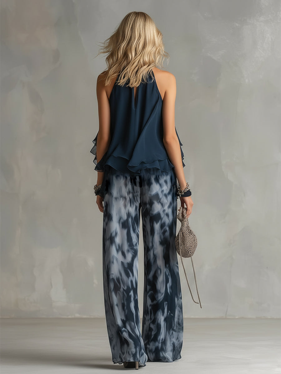 Élise | Conjunto elegante y ligero con top fluido y pantalón amplio