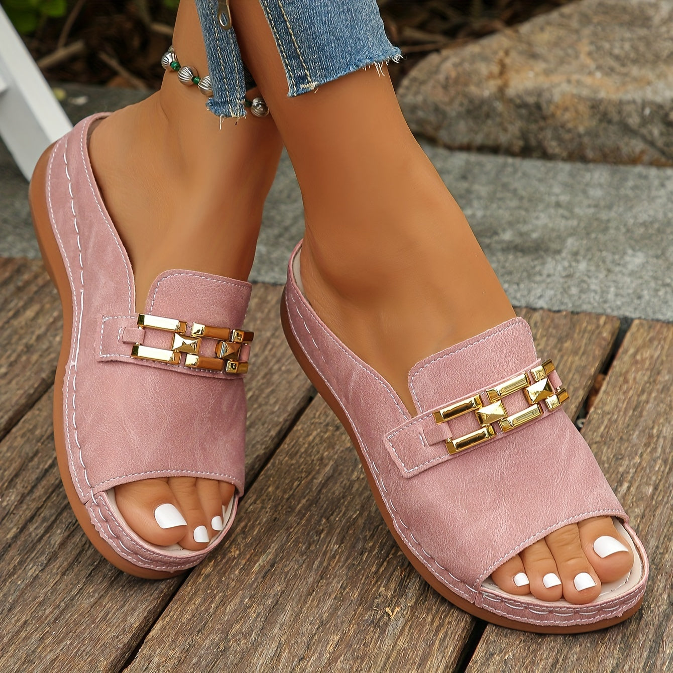 Romy | Sandalias Deslizables