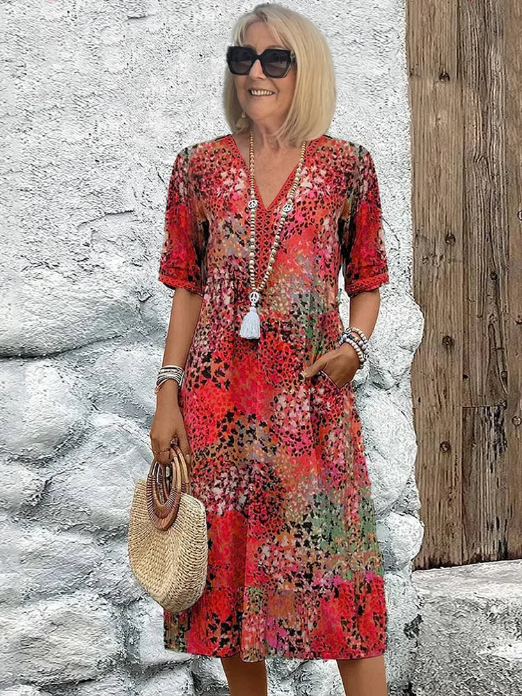 Sommerfeld | Vestido midi ligero con escote en V
