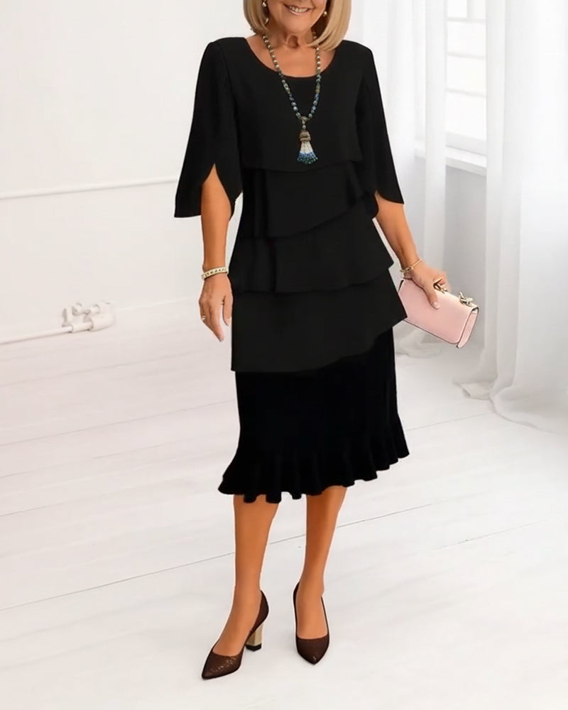 Patricia • Vestido Elegante con Volantes