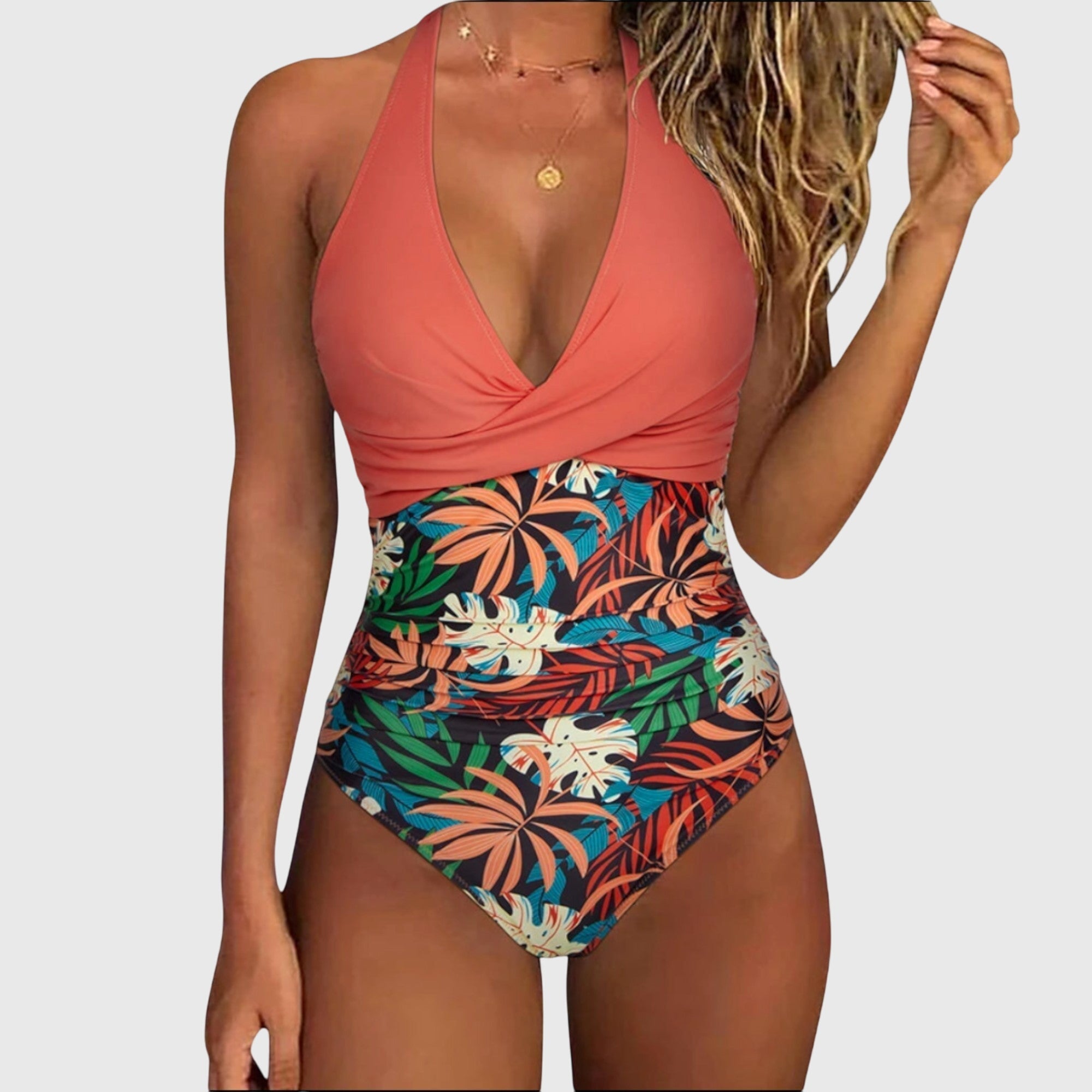 Florencia - Elegante bañador para damas con escote en V
