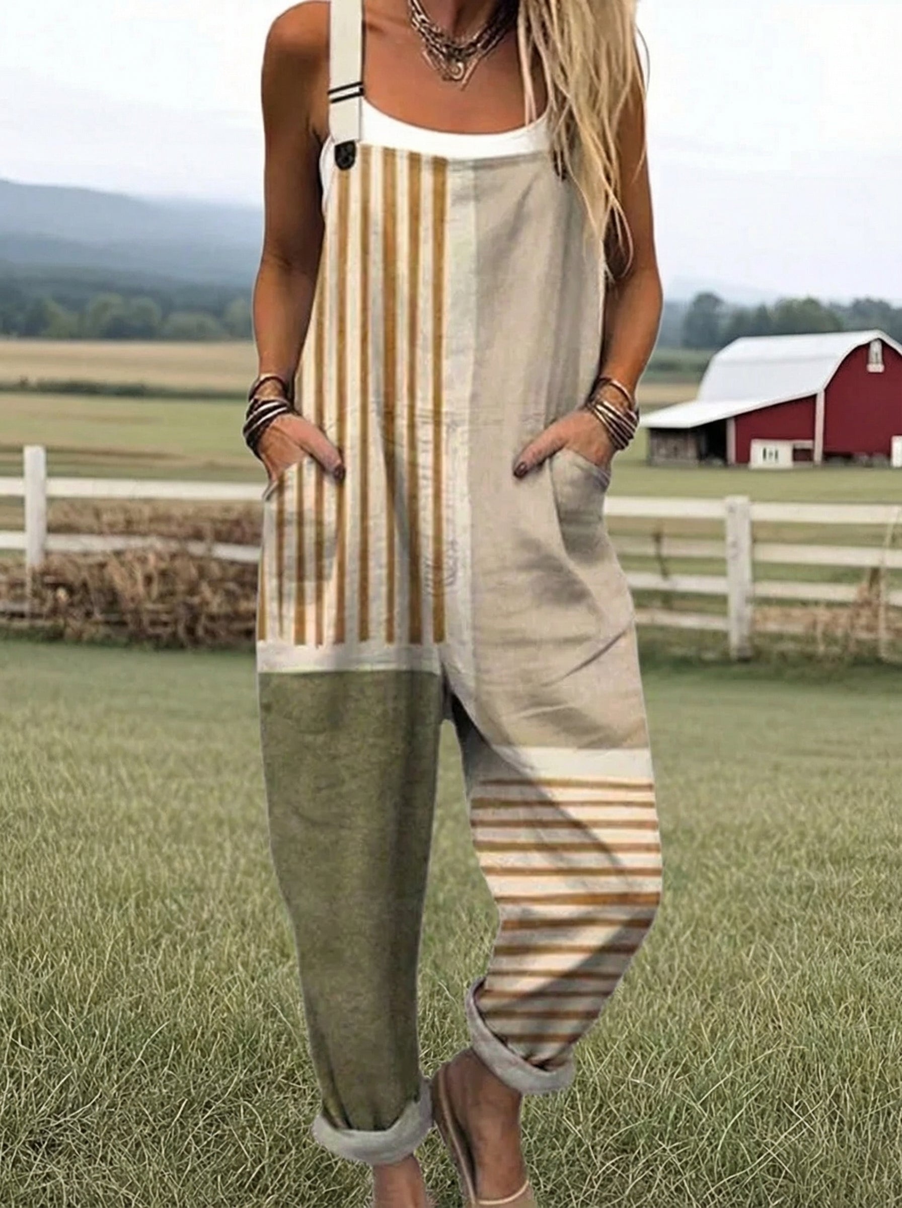 LS™ | Pantalón de Tirantes Estampado para el Tiempo Libre