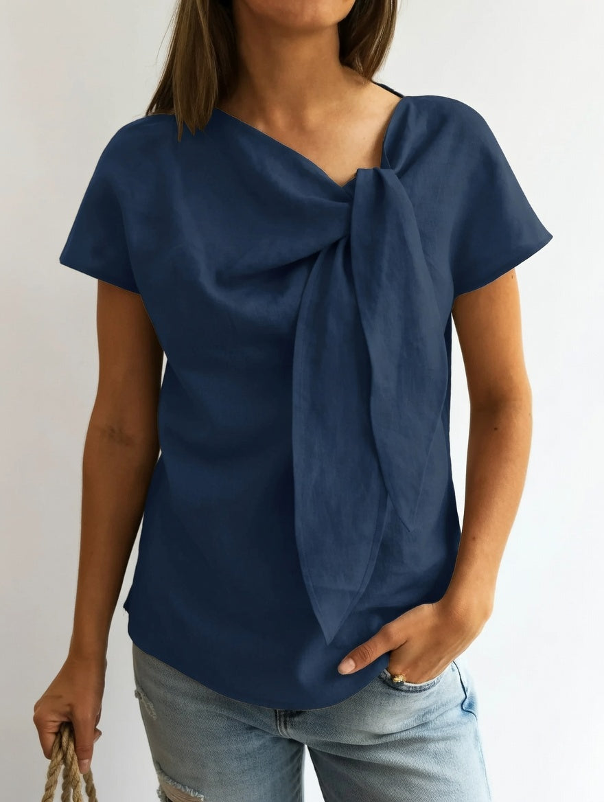 Elisa™ — Blusa elegante con lazo