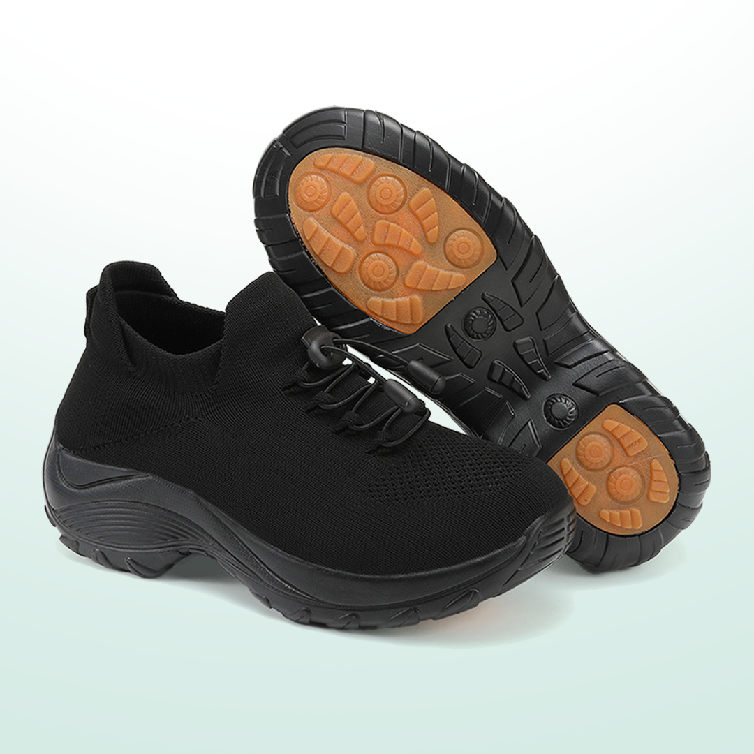 Zapatos ortopédicos Ambulo de tejido de punto - Todo negro