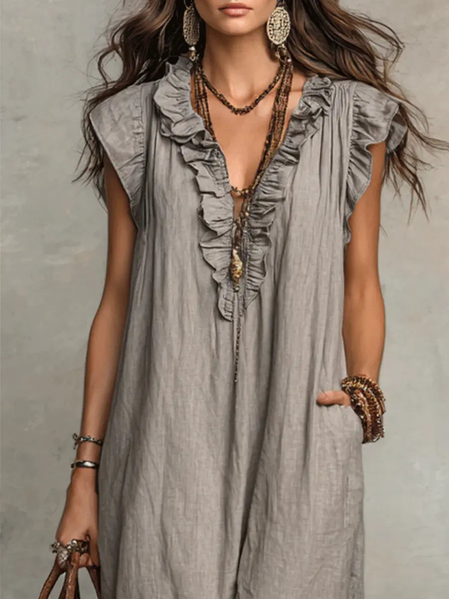 Carmela™ – Vestido Largo con Volantes