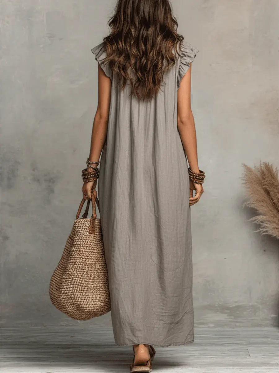 Carmela™ – Vestido Largo con Volantes
