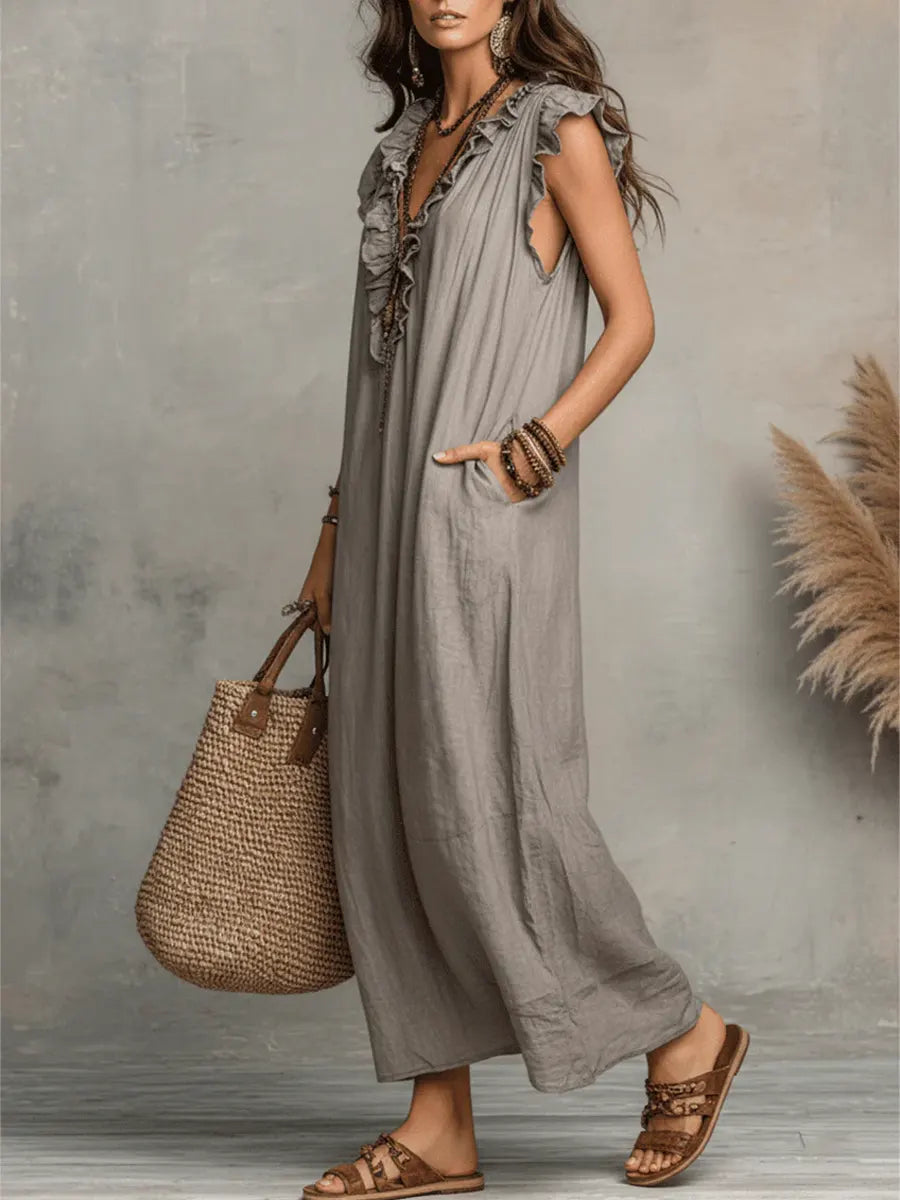 Carmela™ – Vestido Largo con Volantes