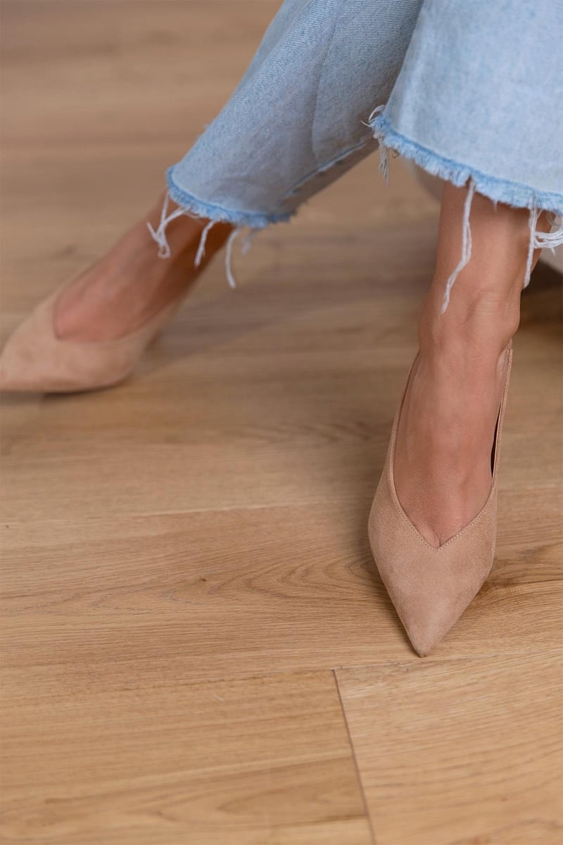 Marlena™ | Zapato de Tacón Descalzo Nude