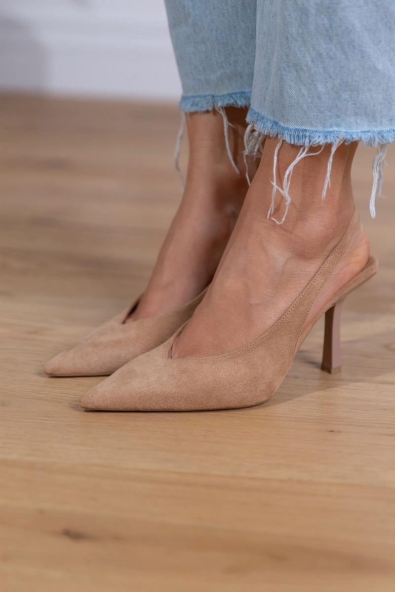 Marlena™ | Tacones Bajos Nudes