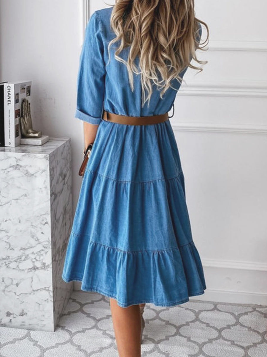 Barbara | Vestido de Mezclilla Casual Elegante