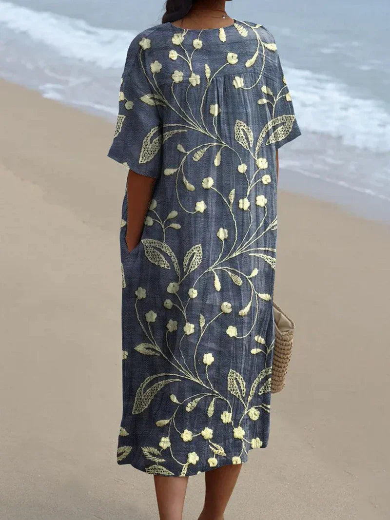 Olivia™ | Vestido de Flujo Floral Vintage