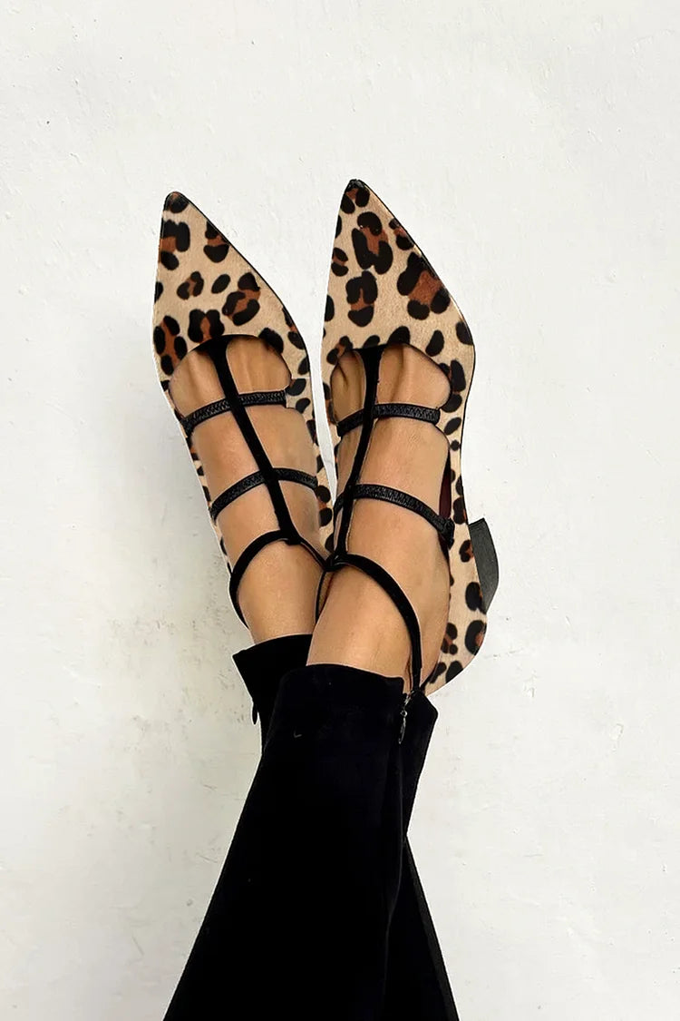 Arden™ | Tacones con Correas de Leopardo