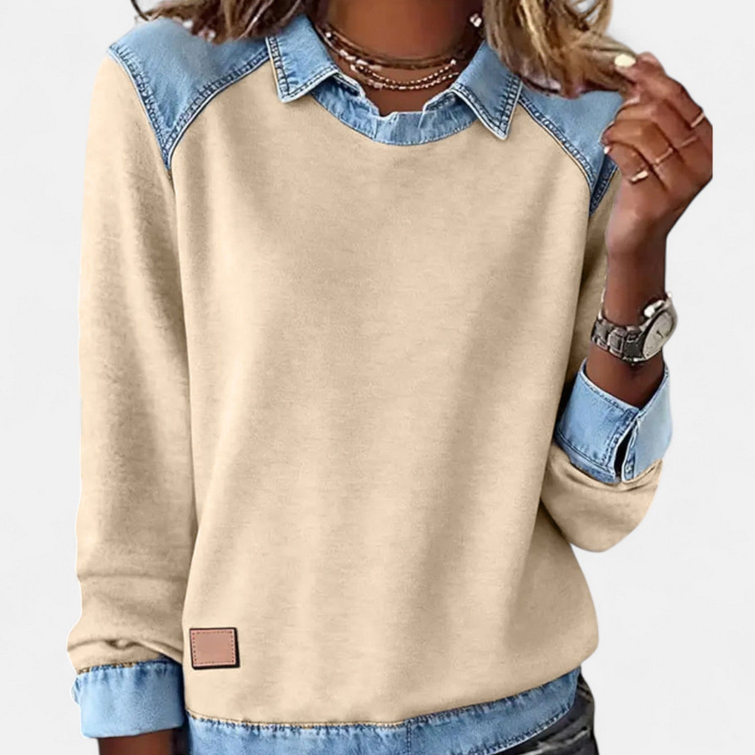 Blusa Casual de Manga Larga
