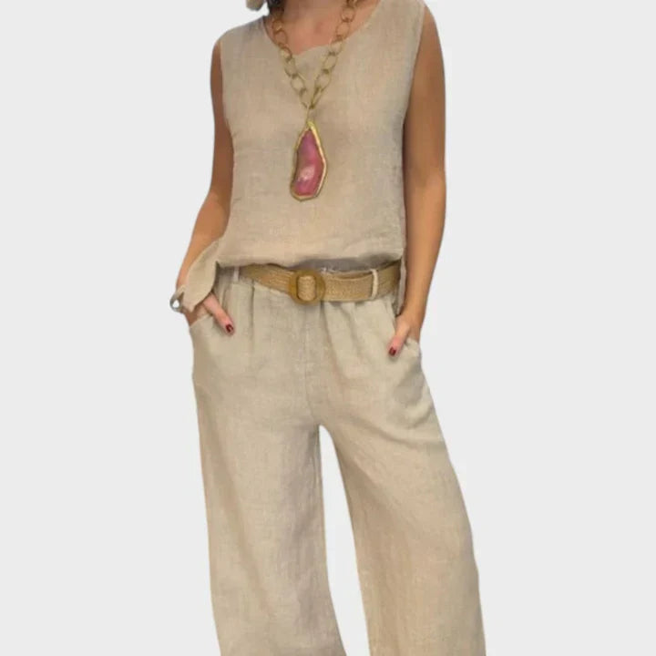 Paloma | Conjunto de Top Sin Mangas y Pantalones Cortos Bohemios