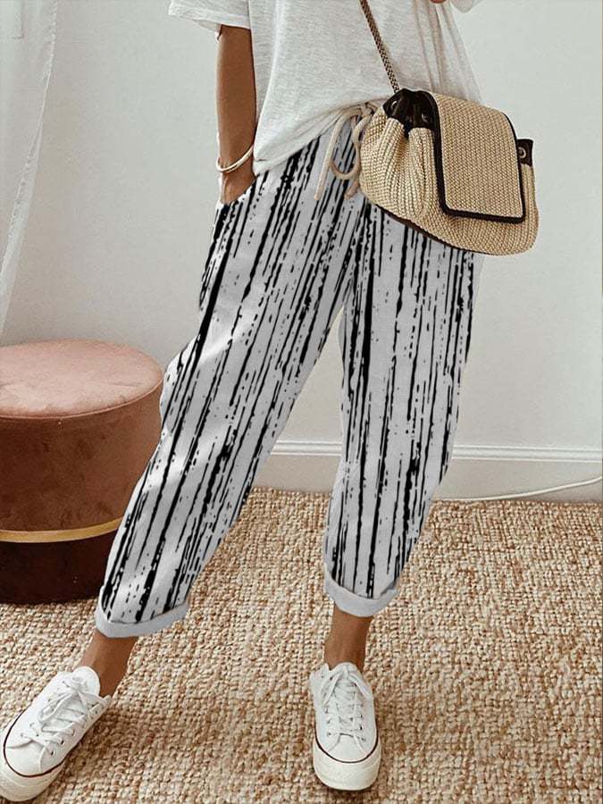 MONTERA – PANTALONES RELAJADOS CON RAYAS