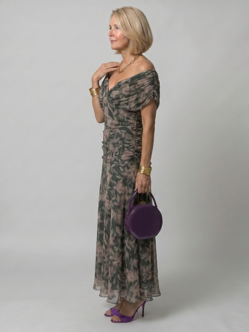 Calen | Vestido Midi Off Shoulder