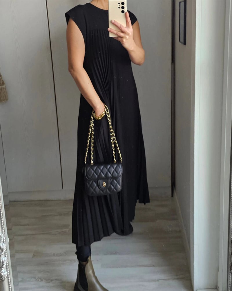 Sophia - Elegante Vestido Maxí Plisado