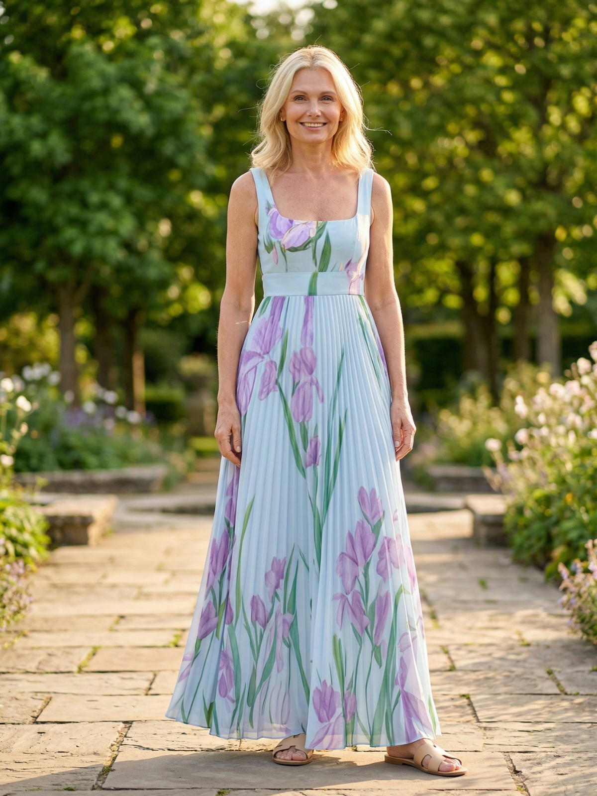 Vestido Maxi A-Line Floral Harper