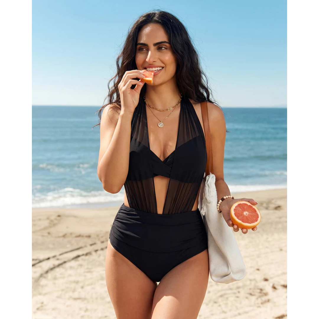 Sabine | Bikini de Control de Barriga de 2 en 1 con Cintura Alta
