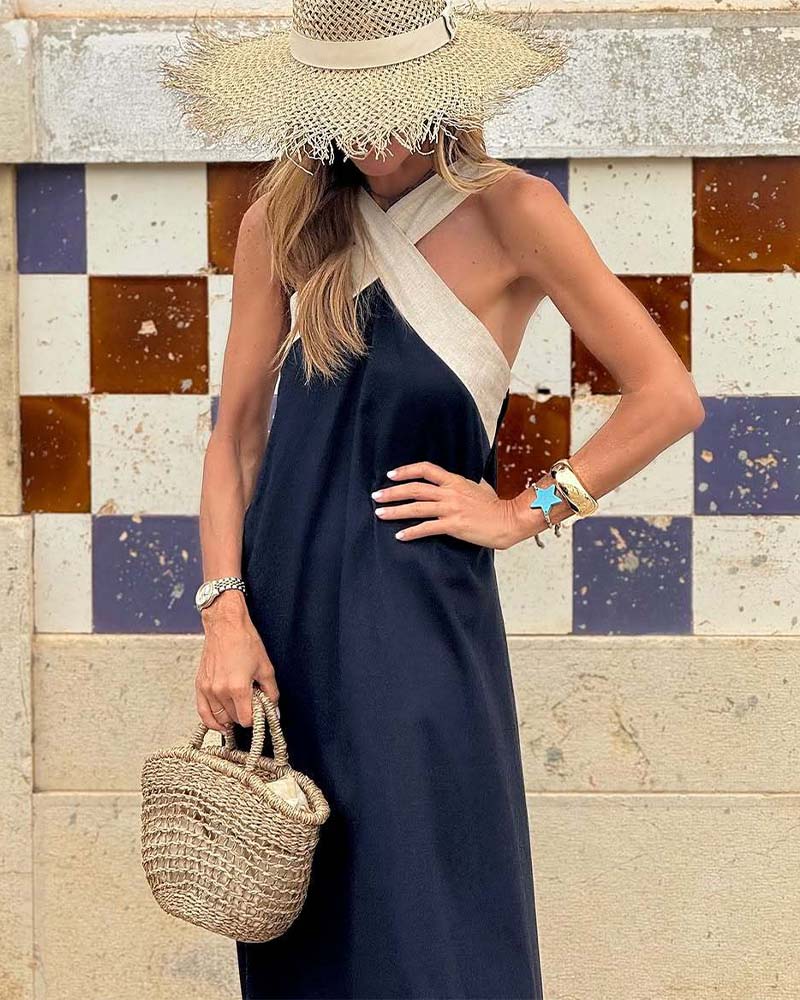 Vestido de Cuello Cruzado Serena™