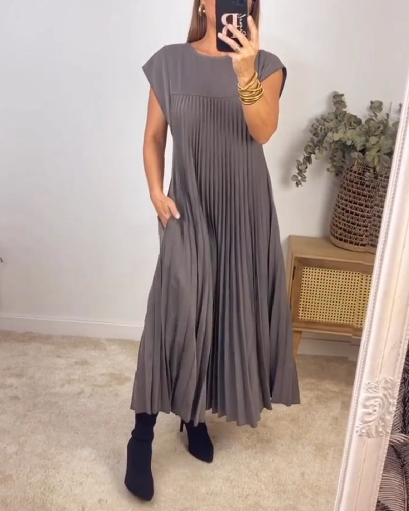 Sophia - Elegante Vestido Maxí Plisado