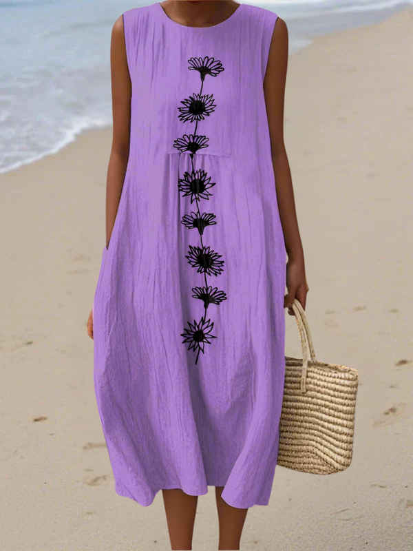 Emma™ Violet Bloom vestido midi