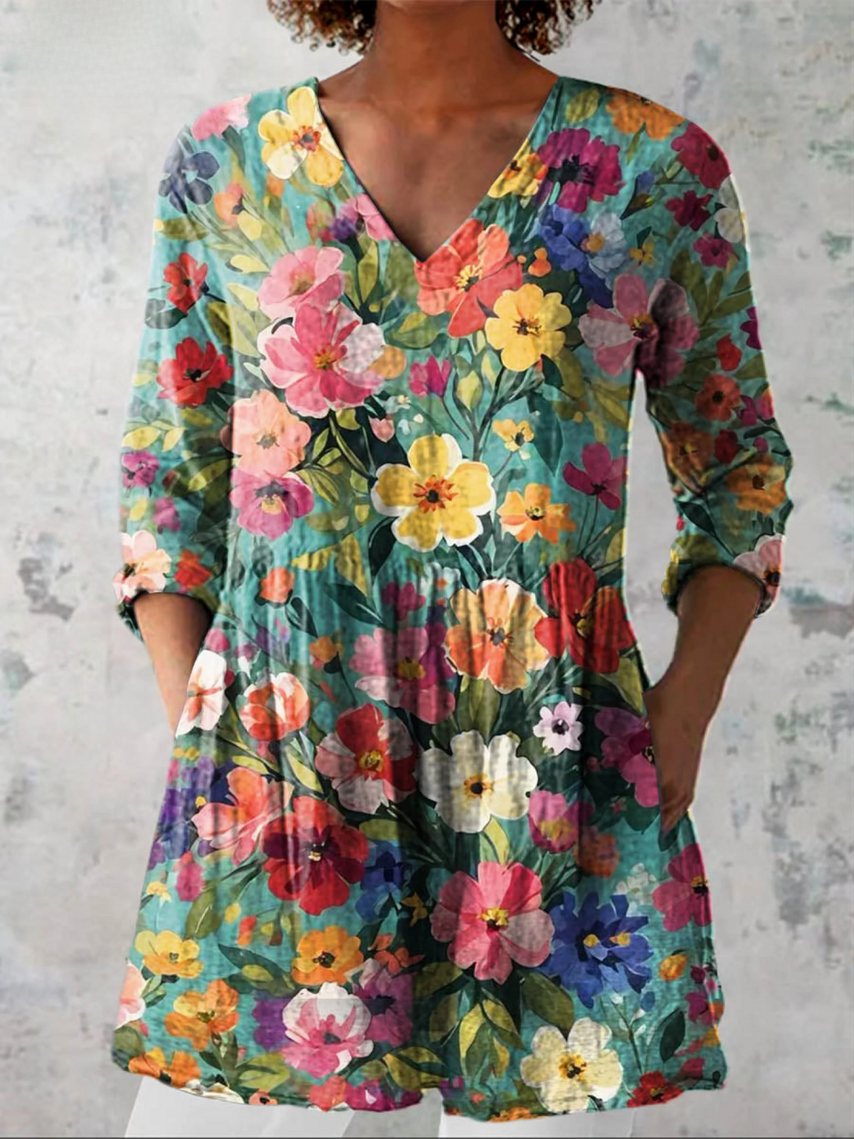 Ines | Blusa larga de cuello en V
