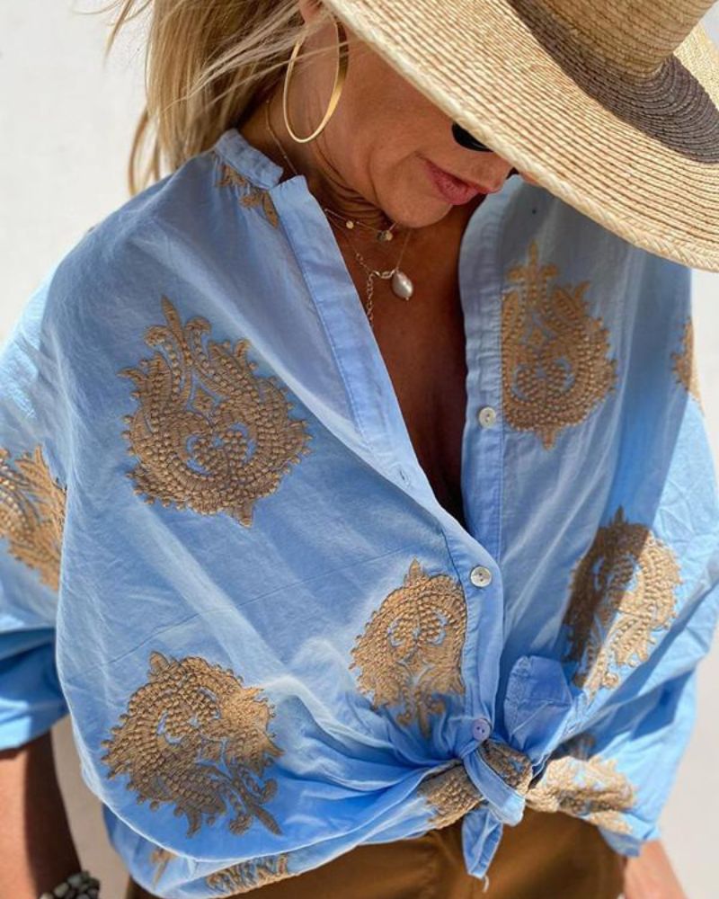 Lina – Blusa con bordados elegantes