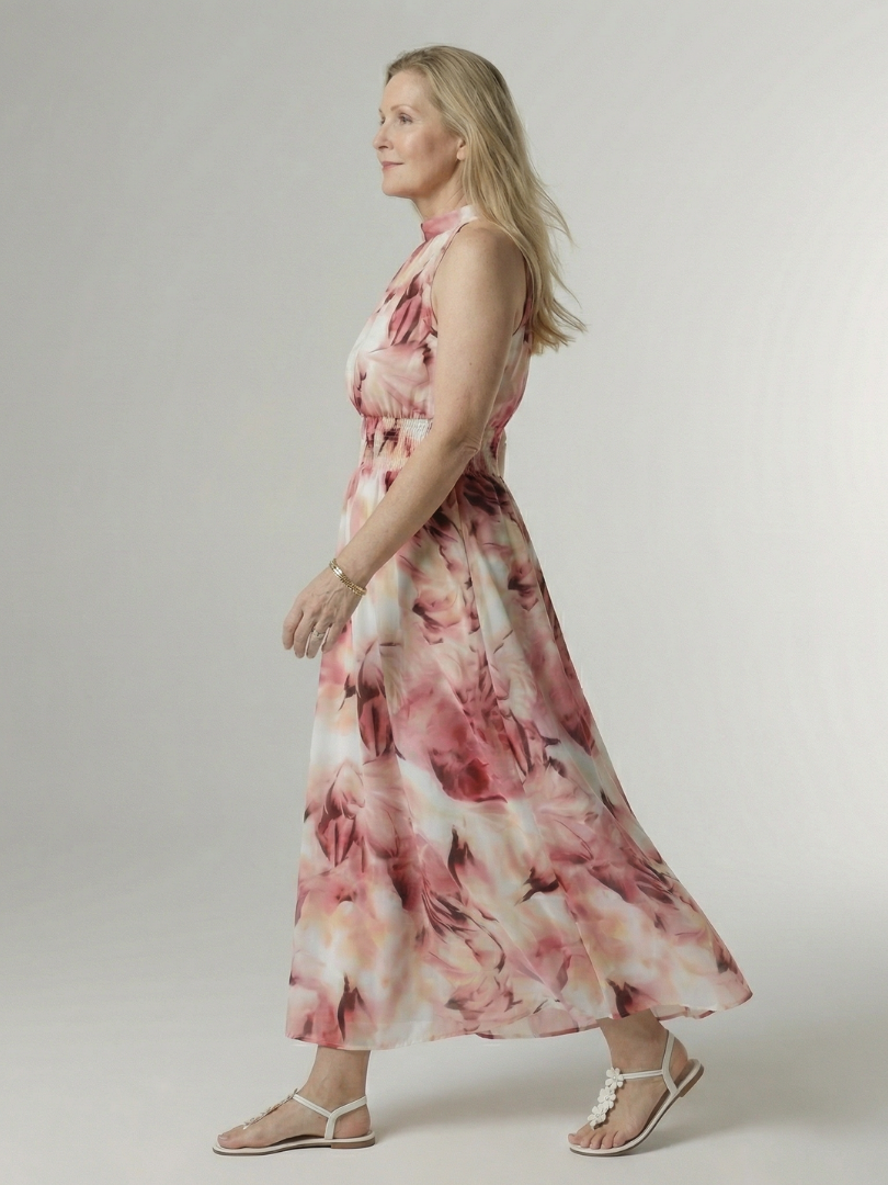 Sylin | Vestido Midi de Tirantes Pintado