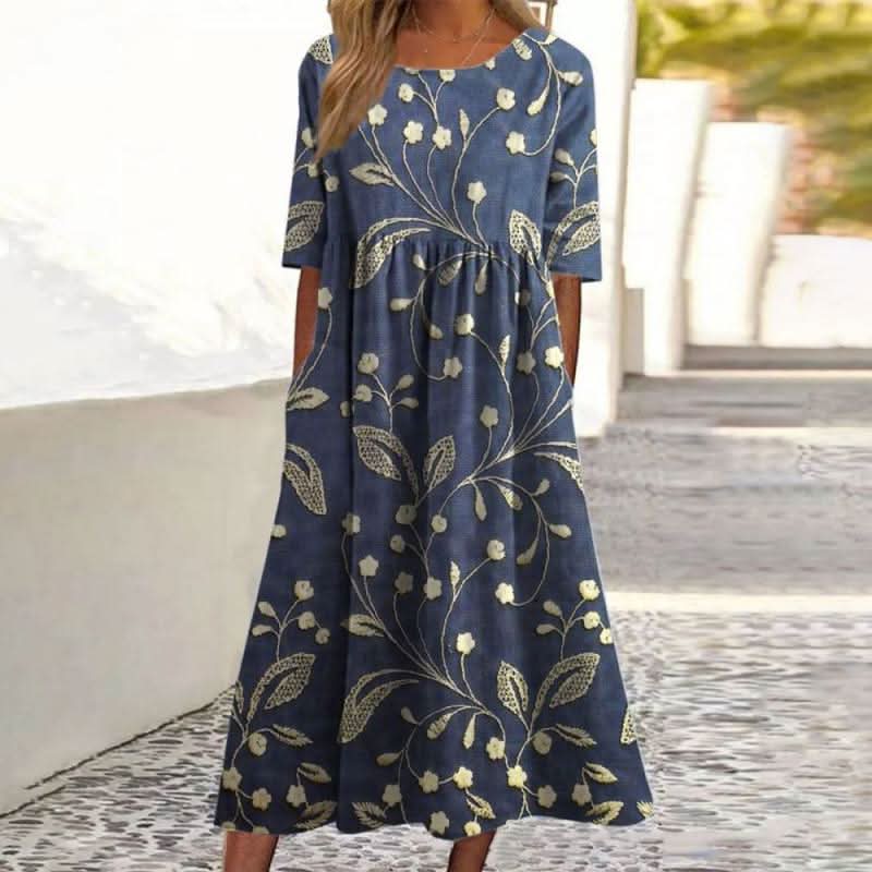 Wendy | Vestido Midi Casual Bordado