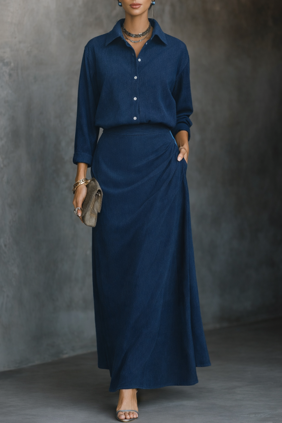 Sara™ || Elegante conjunto con falda larga