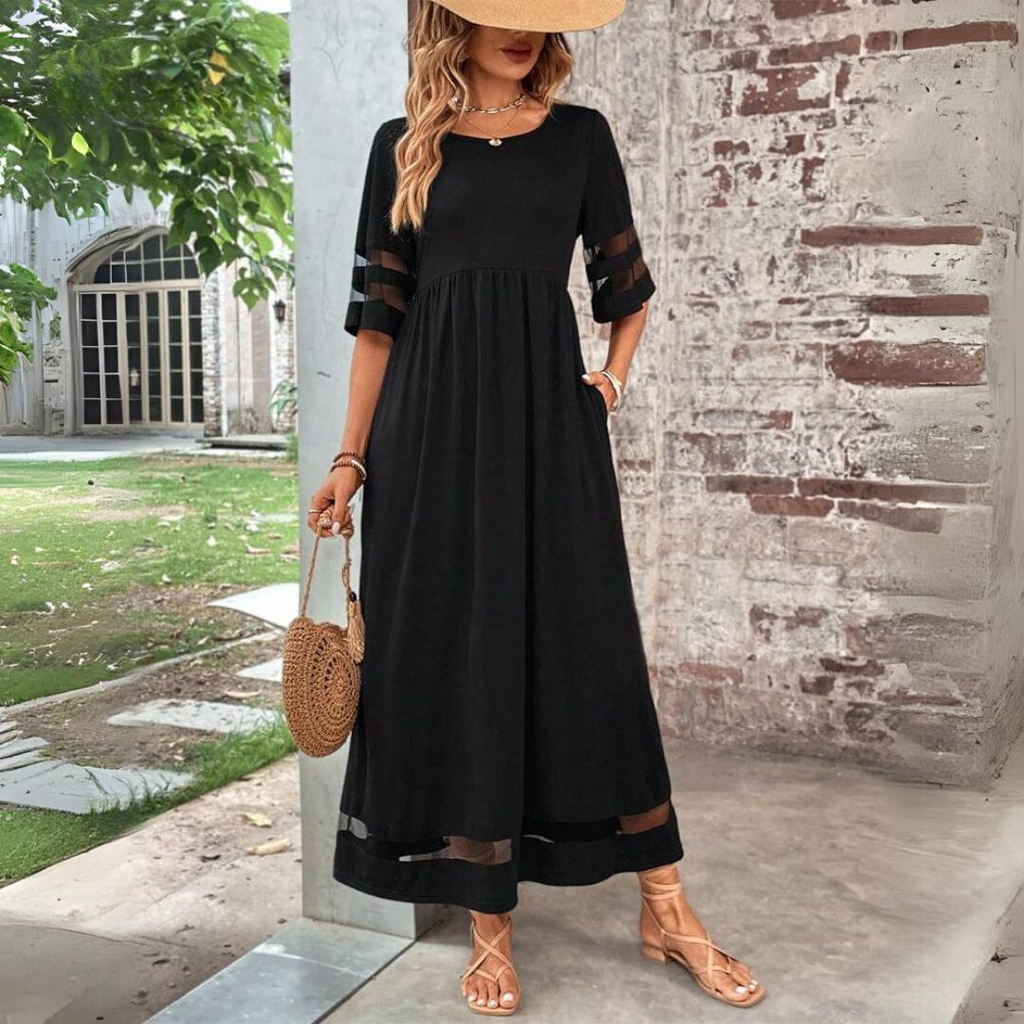 Aubrey™ – Vestido Midi Que Acentúa la Cintura