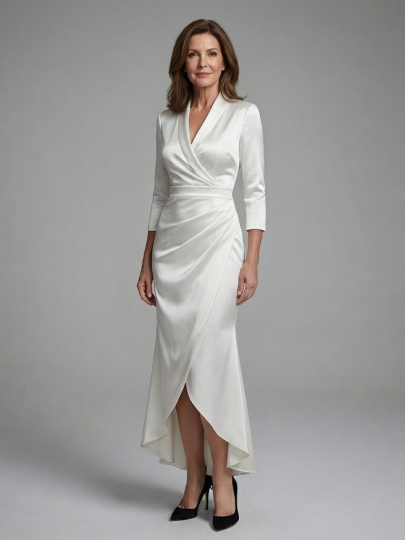 Celestine | Vestido Midi de Manga Larga con Cierre en la Parte Delantera