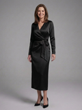 Alouette | Vestido Midi de Manga Larga con Cierre Lateral