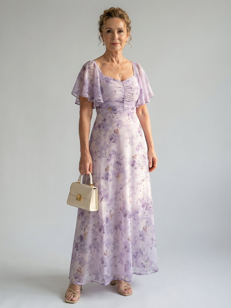 Vaelis | Vestido Midi Mouw Flutter