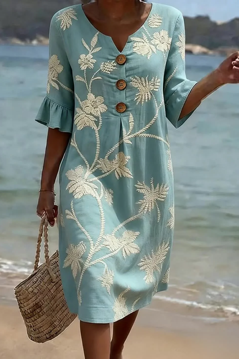 Nemi™ | Elegante Vestido Midi de Flores