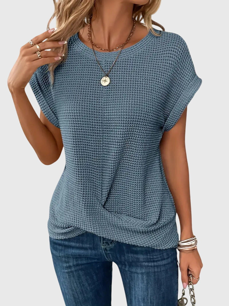 Isa | Blusa Elegante con Cuello Redondo