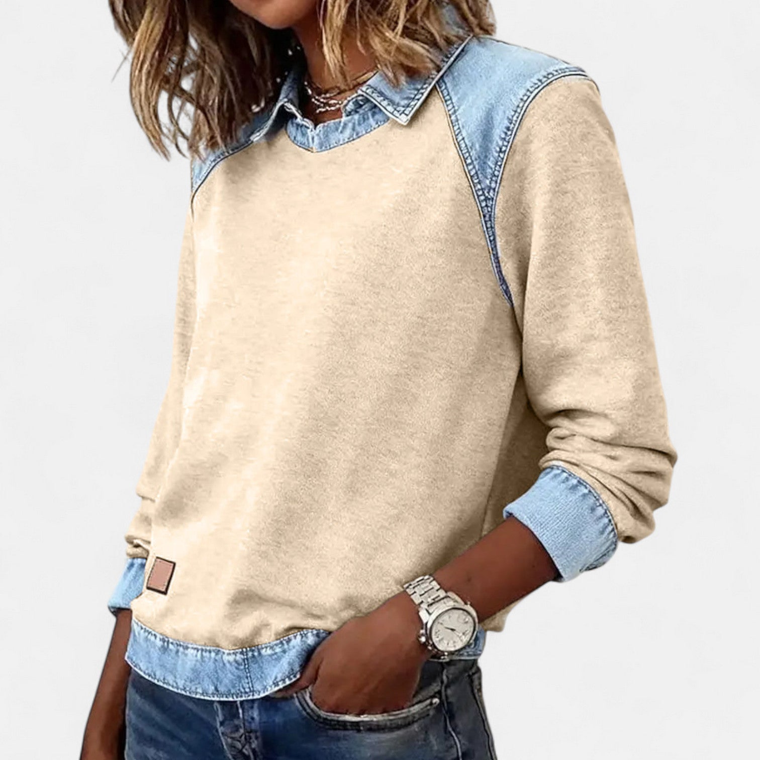 Blusa Casual de Manga Larga