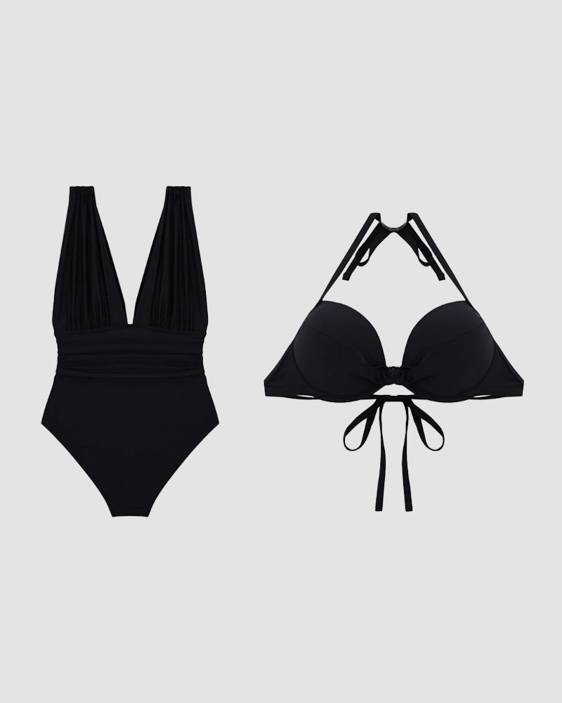 Traje de Baño Luxe Shaping con Escote en V Profundo