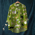 Aurora™ | Blusa de Lino Atemporal con Patrón