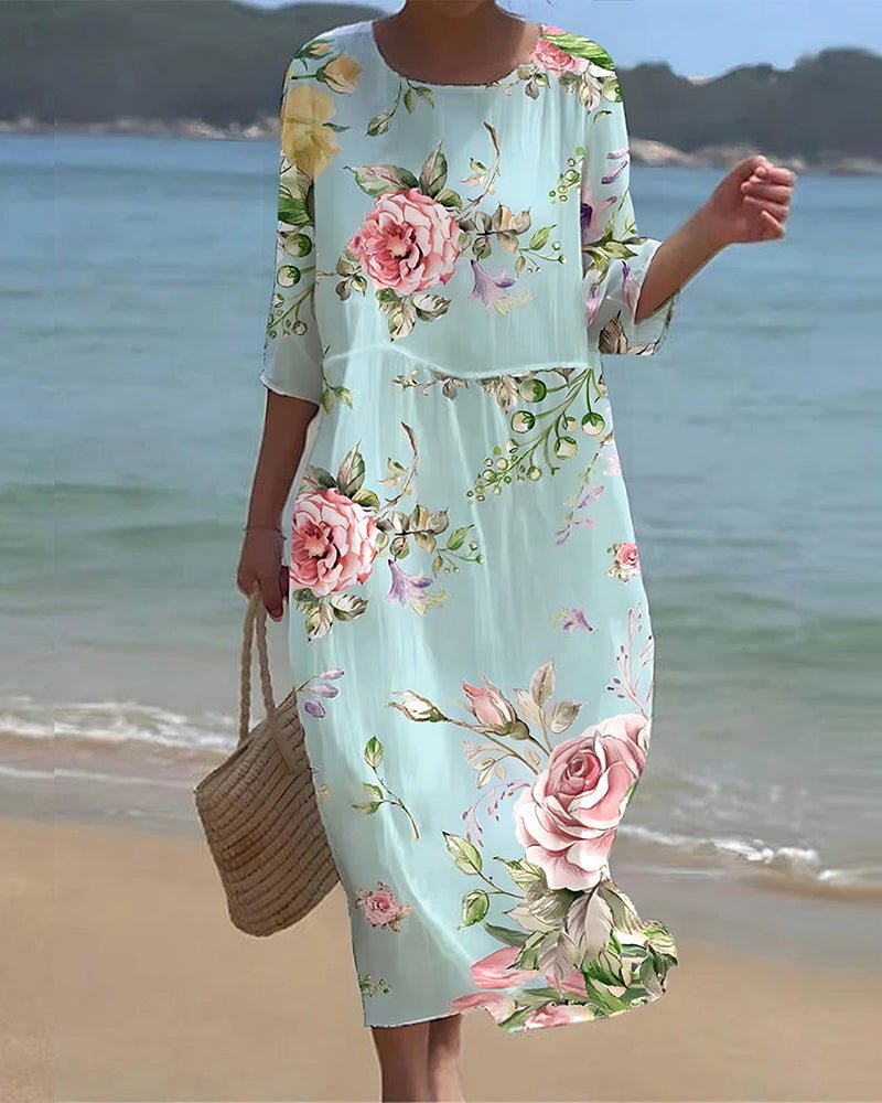 Keely | Vestido de Flores al Atardecer