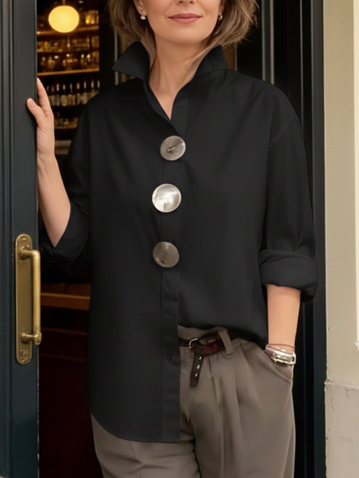 Ariana™ — Blusa elegante de seda y algodón